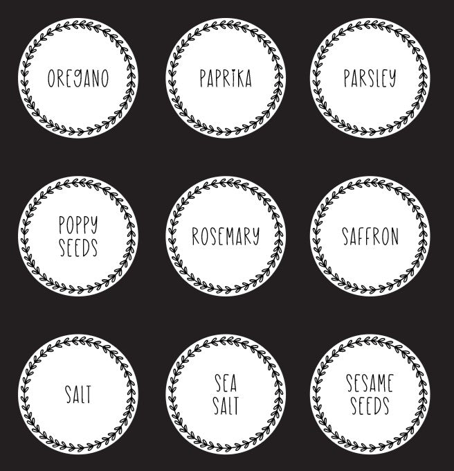 Herb + Spice Bundle (60 labels) - Style 1 White – The Label Place