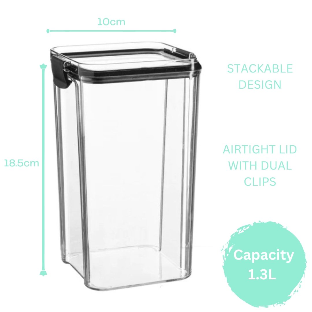 Argon Tableware Food Storage Container - 1.3L Black - The Label Place