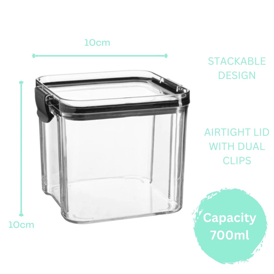 Argon Tableware Food Storage Container - 700ml Black - The Label Place