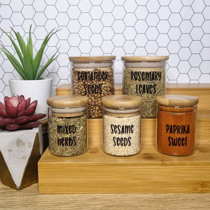 Custom Herbs + Spice Vinyl Labels (16 Fonts) - The Label Place