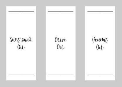 Custom Oil Bottle Labels - Style 2 White - The Label Place