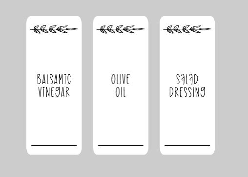 Custom Oil Bottle Labels - Style 4 White - The Label Place