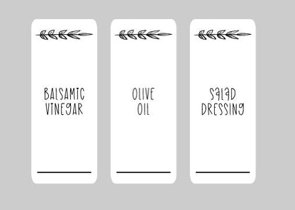 Custom Oil Bottle Labels - Style 4 White - The Label Place