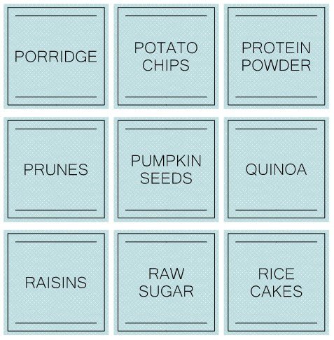 Custom Pantry/Herb Labels - Style 1 Blue - The Label Place