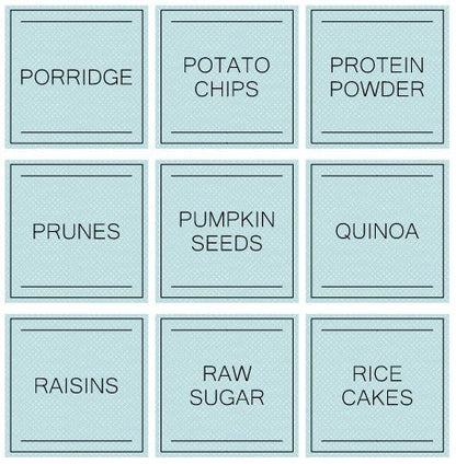 Custom Pantry/Herb Labels - Style 1 Blue - The Label Place