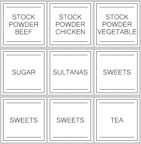 Custom Pantry/Herb Labels - Style 1 White - The Label Place