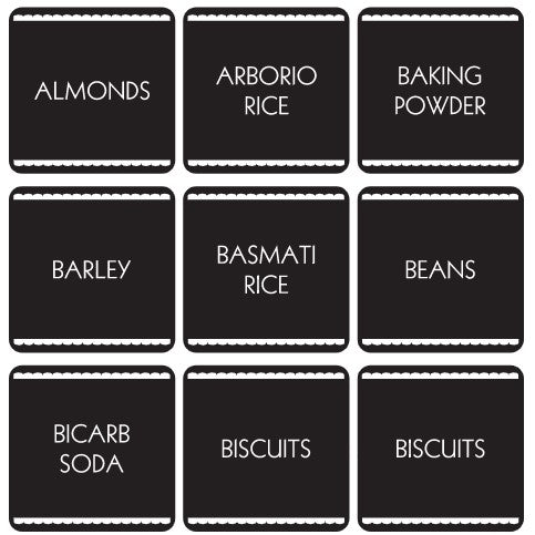 Custom Pantry/Herb Labels - Style 3 Black - The Label Place