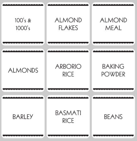 Custom Pantry/Herb Labels - Style 3 White - The Label Place