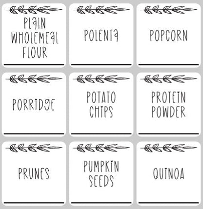 Custom Pantry/Herb Labels - Style 4 White - The Label Place