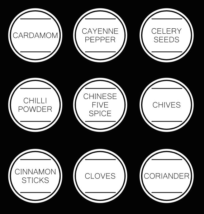 Custom Pantry/Herb Labels - Style 5 White - The Label Place