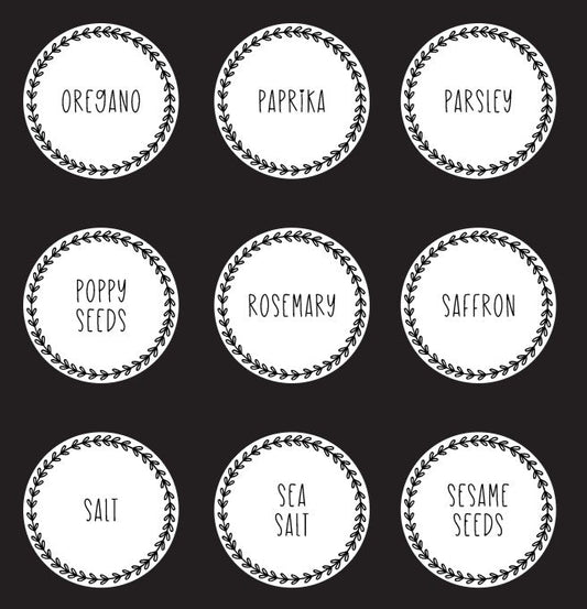 Herb + Spice Bundle (60 labels) - Style 7 White - The Label Place