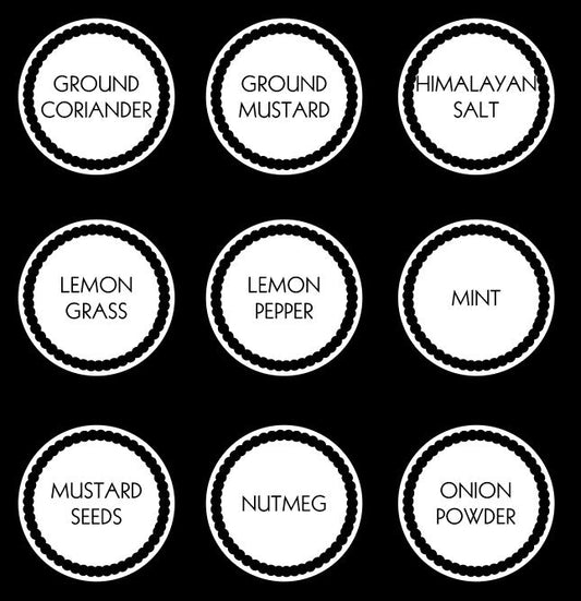 Herb + Spice Bundle (60 labels) - Style 8 White - The Label Place