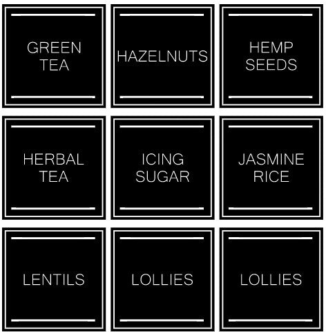 Ultimate Pantry Bundle (108 labels) - Style 1 Black - The Label Place