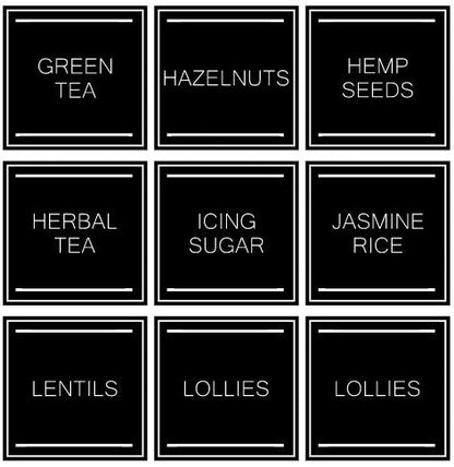 Ultimate Pantry Bundle (108 labels) - Style 1 Black - The Label Place