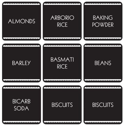 Ultimate Pantry Bundle (108 labels) - Style 3 Black - The Label Place