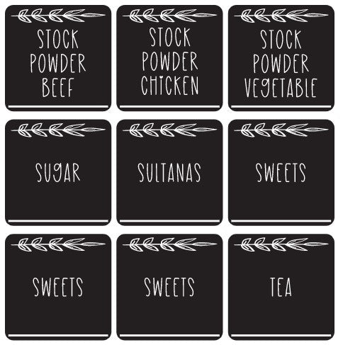 Ultimate Pantry Bundle (108 labels) - Style 4 Black - The Label Place