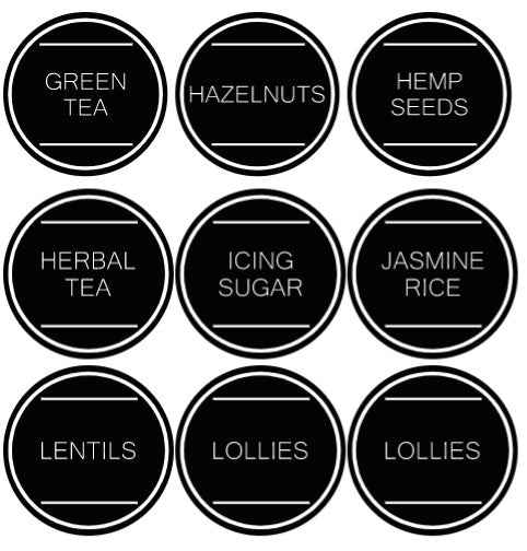 Ultimate Pantry Bundle (108 labels) - Style 5 Black - The Label Place