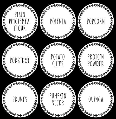 Ultimate Pantry Bundle (108 labels) - Style 7 White - The Label Place