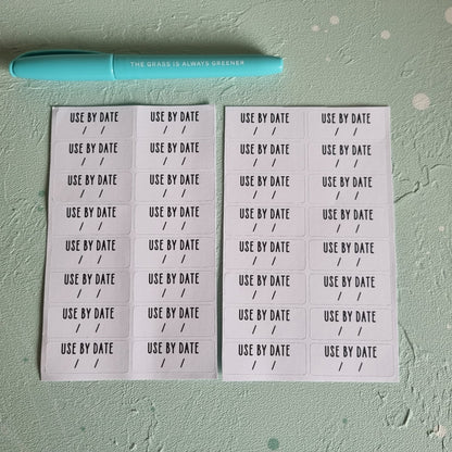 Use By Date Labels (set of 32 labels) - The Label Place